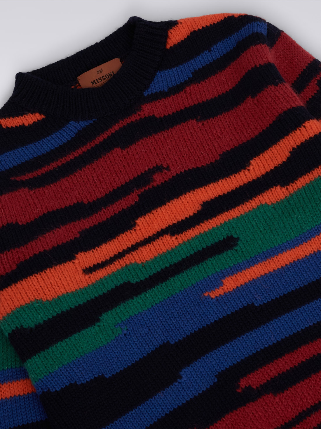 Pull à col ras-du-cou en laine, Multicolore  - 8053147035932 - 2