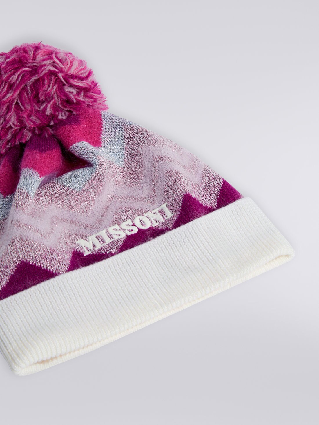 Zigzag wool hat with lurex, Multicoloured  - KS23WS0ABV00E0SM923 - 1