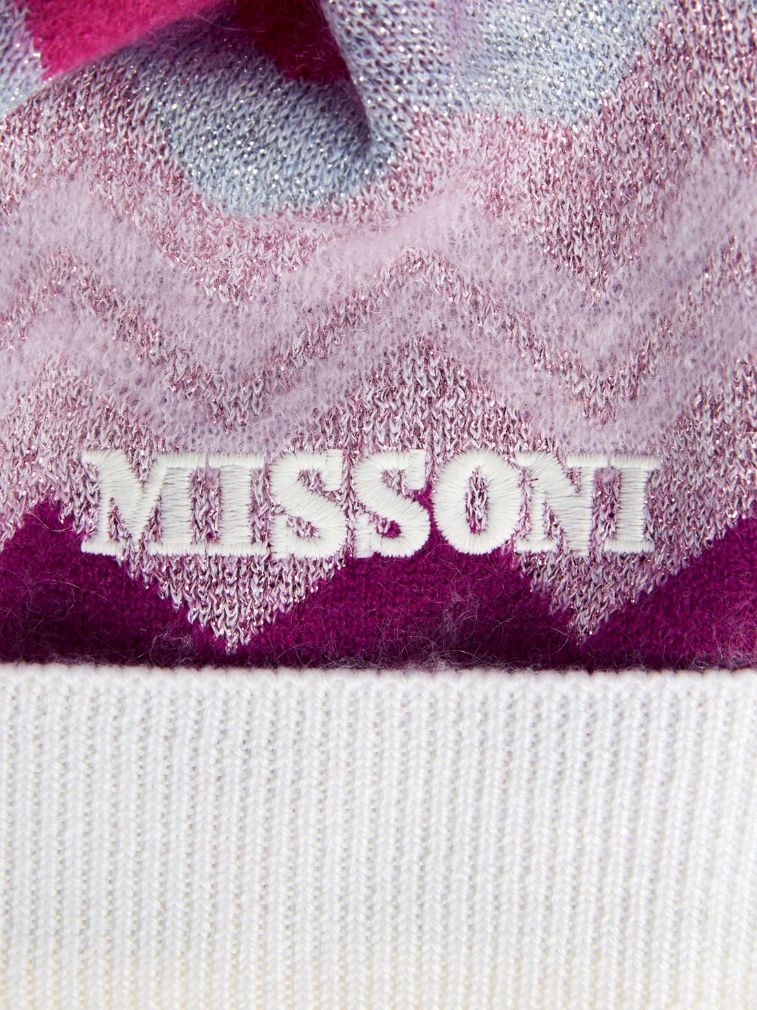 Zigzag wool hat with lurex, Multicoloured  - KS23WS0ABV00E0SM923 - 2
