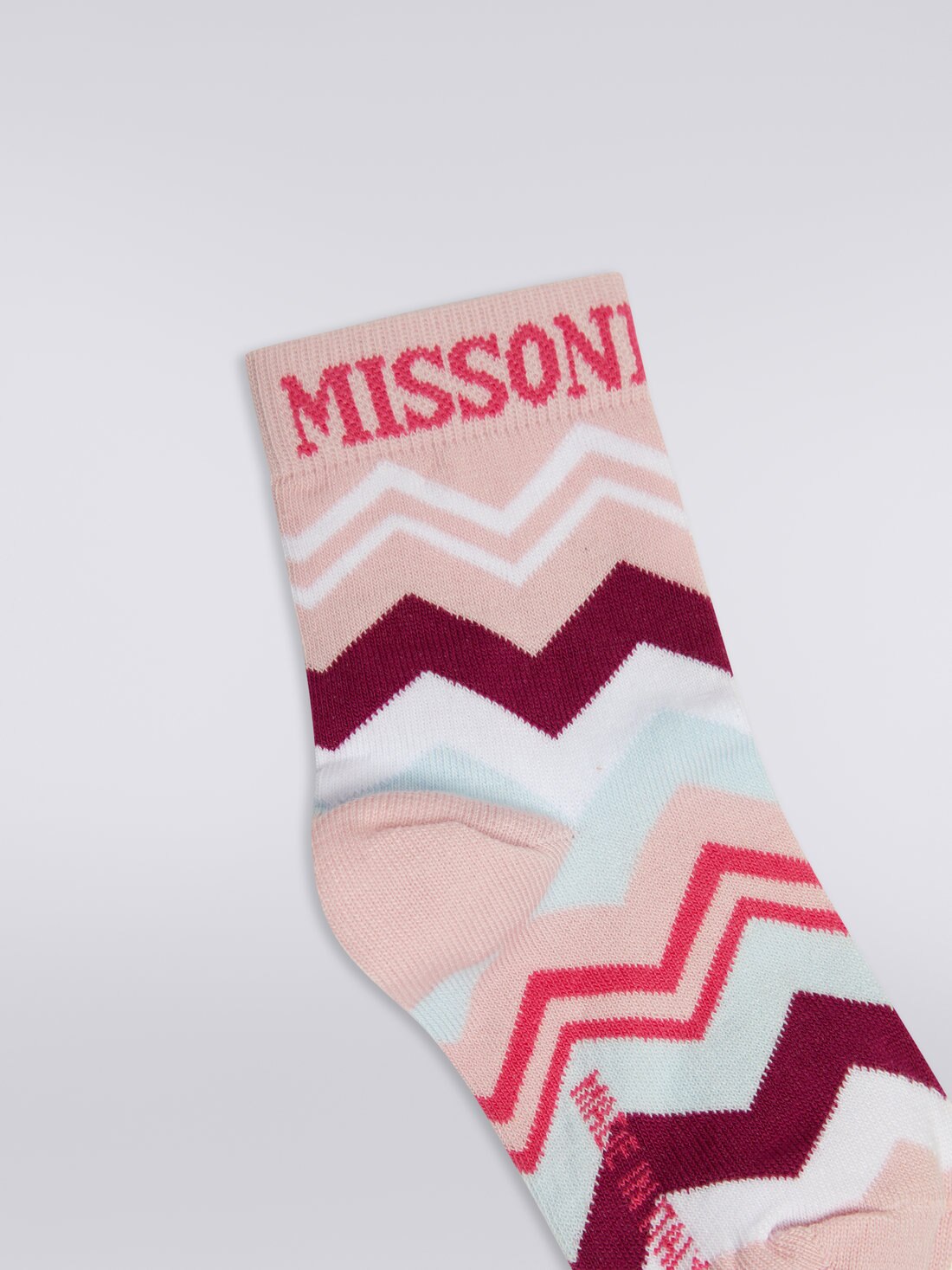 Zigzag cotton blend socks, Multicoloured  - 2