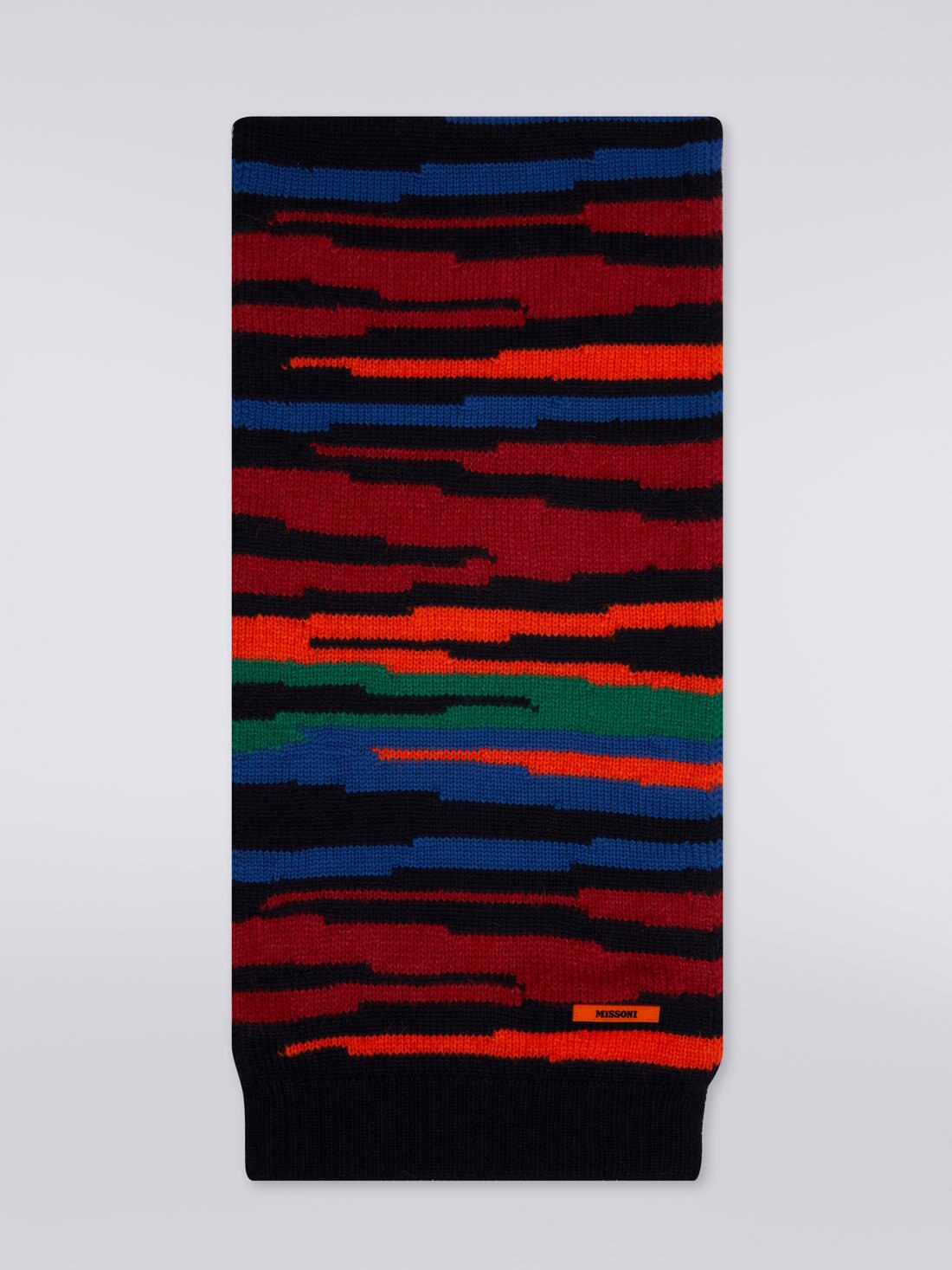 Slub wool scarf, Multicoloured  - KS23WS0DBV00E3SM923 - 0