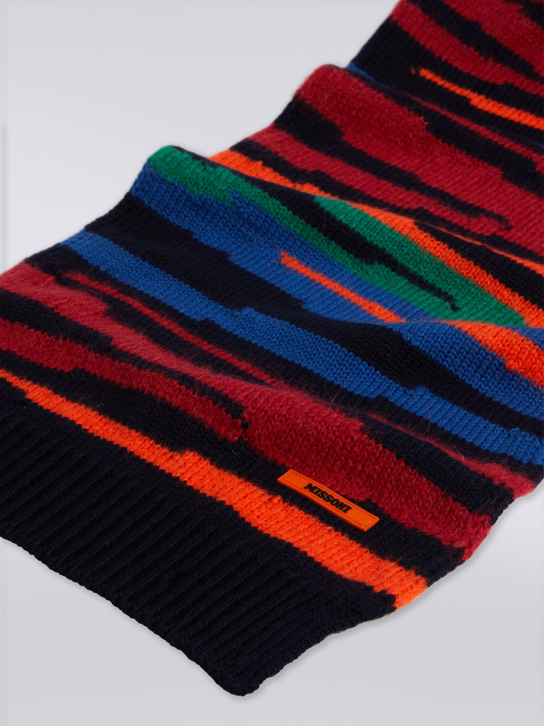 Slub wool scarf, Multicoloured  - KS23WS0DBV00E3SM923 - 1
