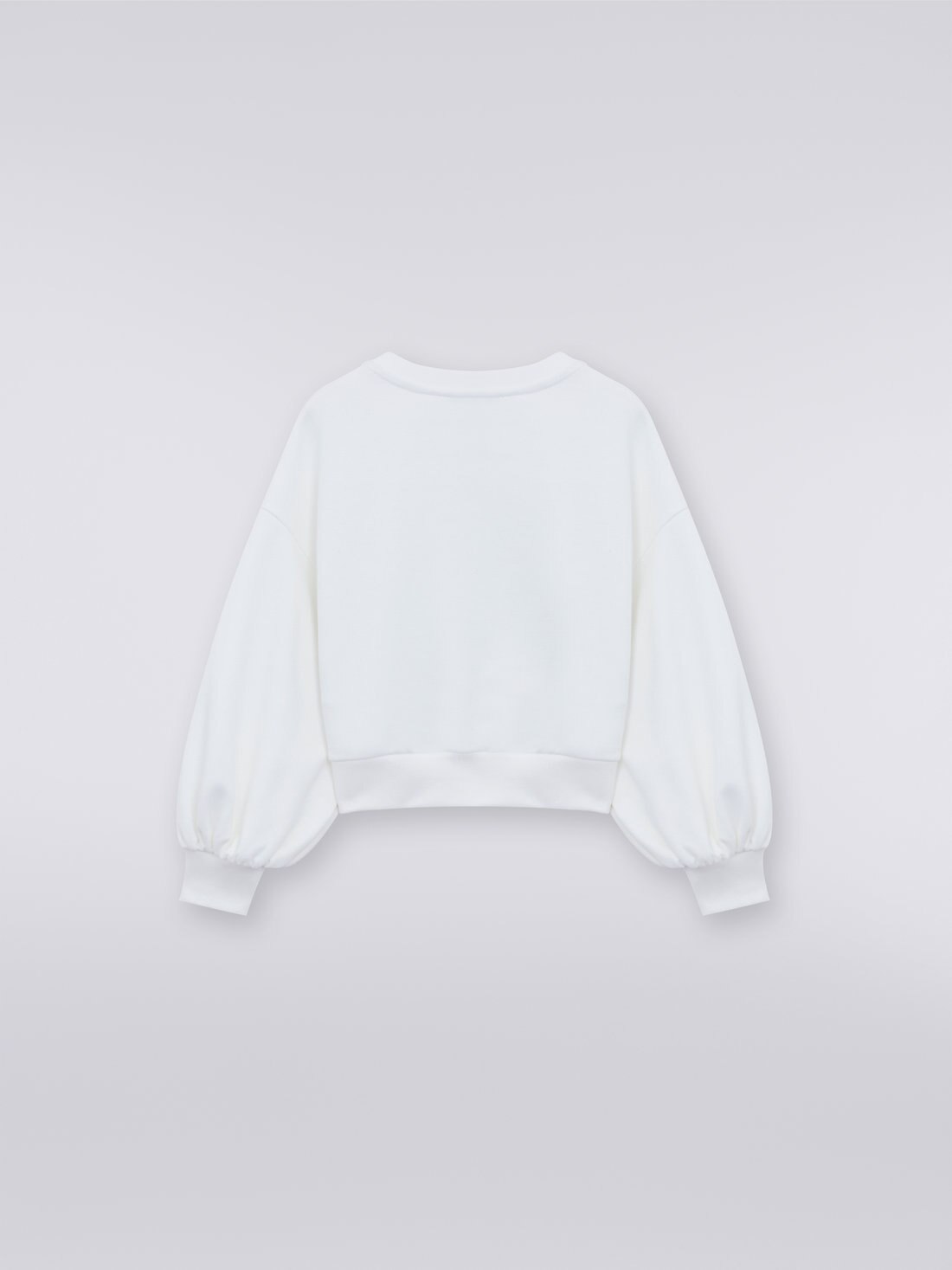 Sweat à manches longues en coton avec appliqués zig zag et logo, Multicolore  - 8053147037592 - 1