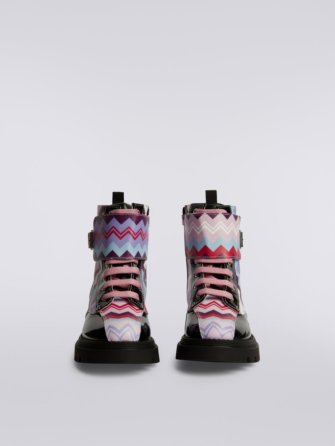 Zigzag print boots with paint inserts, Multicoloured  - KS23WY00BV00E0SM96I - 2