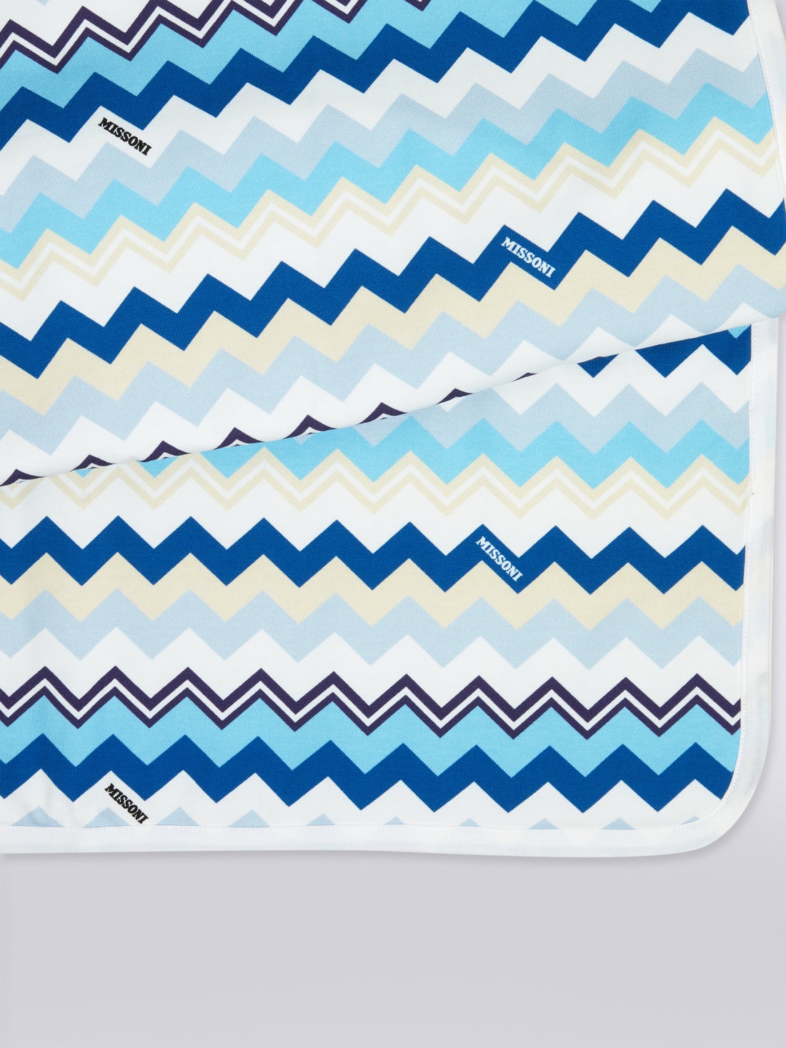 Zigzag cotton blend blanket, Multicoloured  - 8053147038452 - 1