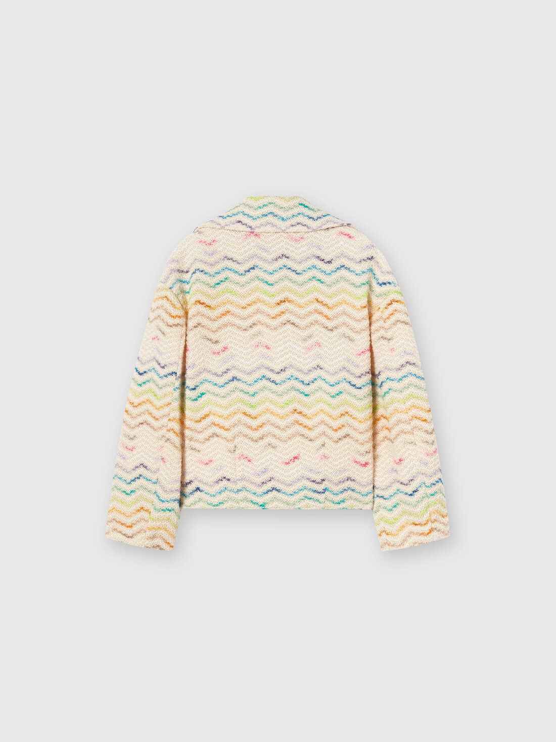 Chevron knit jacket, Multicoloured  - KS24SF00BV00FVS01CW - 1