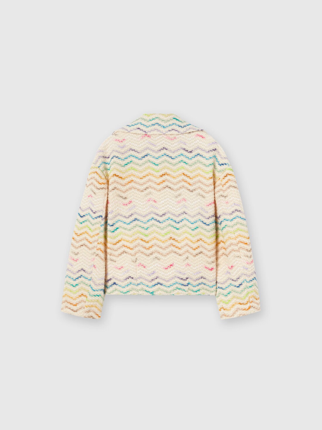 Chevron knit jacket, Multicoloured  - KS24SF00BV00FVS01CW - 1