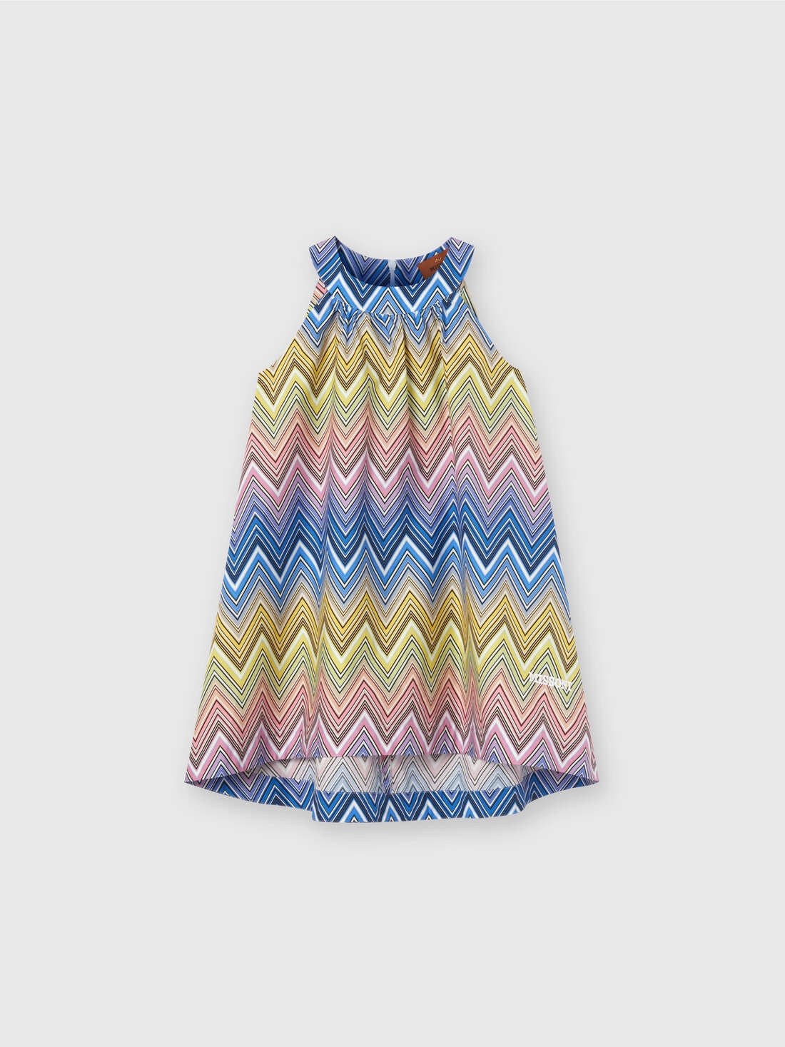 Cotton chevron dress, Multicoloured  - KS24SG04BV00FVSM923 - 0