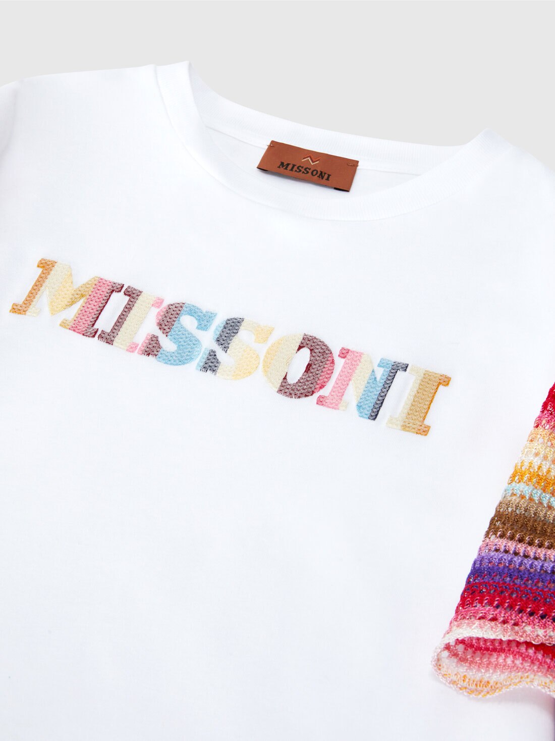 Vestido de manga corta en tejido jersey de algodón con inscripción del logotipo, Multicolor  - 8053147139197 - 3