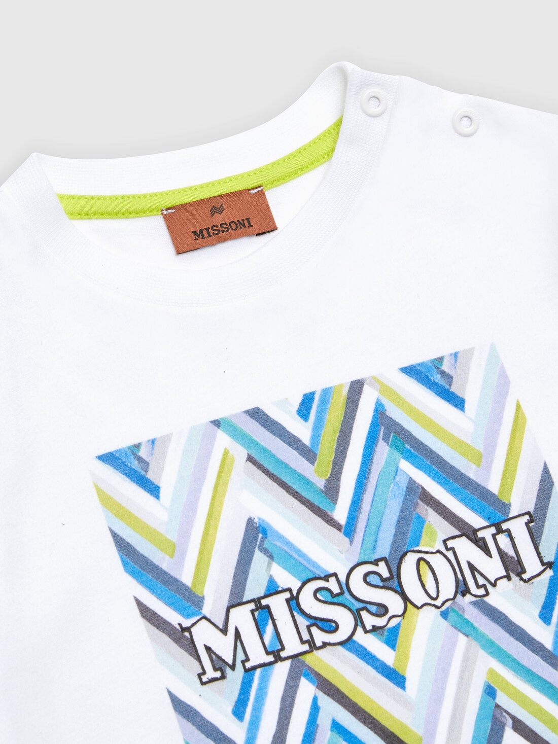 Camiseta en tejido jersey de algodón con logotipo, Multicolor  - KS24SL00BV00FWS019C - 2