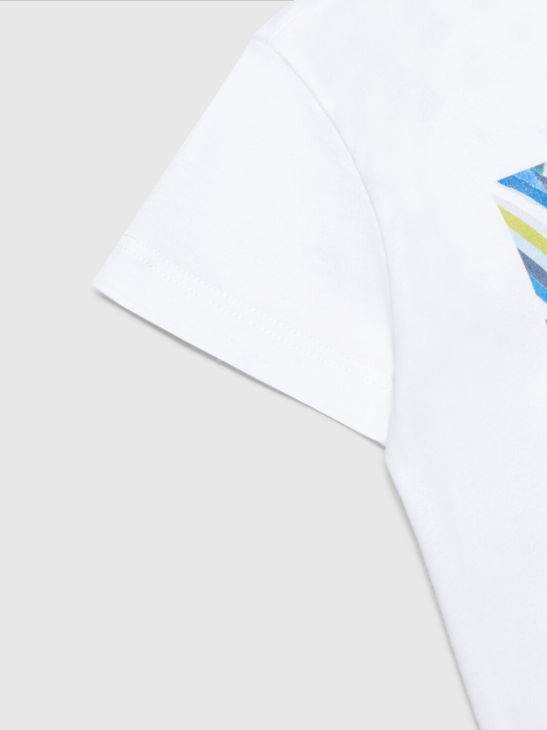 Camiseta en tejido jersey de algodón con logotipo, Multicolor  - KS24SL00BV00FWS019C - 3