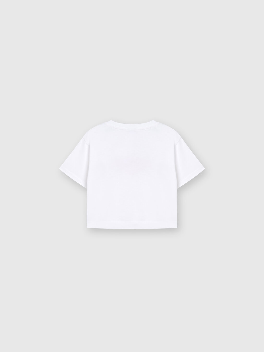 T-shirt in jersey di cotone con scritta logo, Bianco  - KS24SL02BV00FVS019E - 1