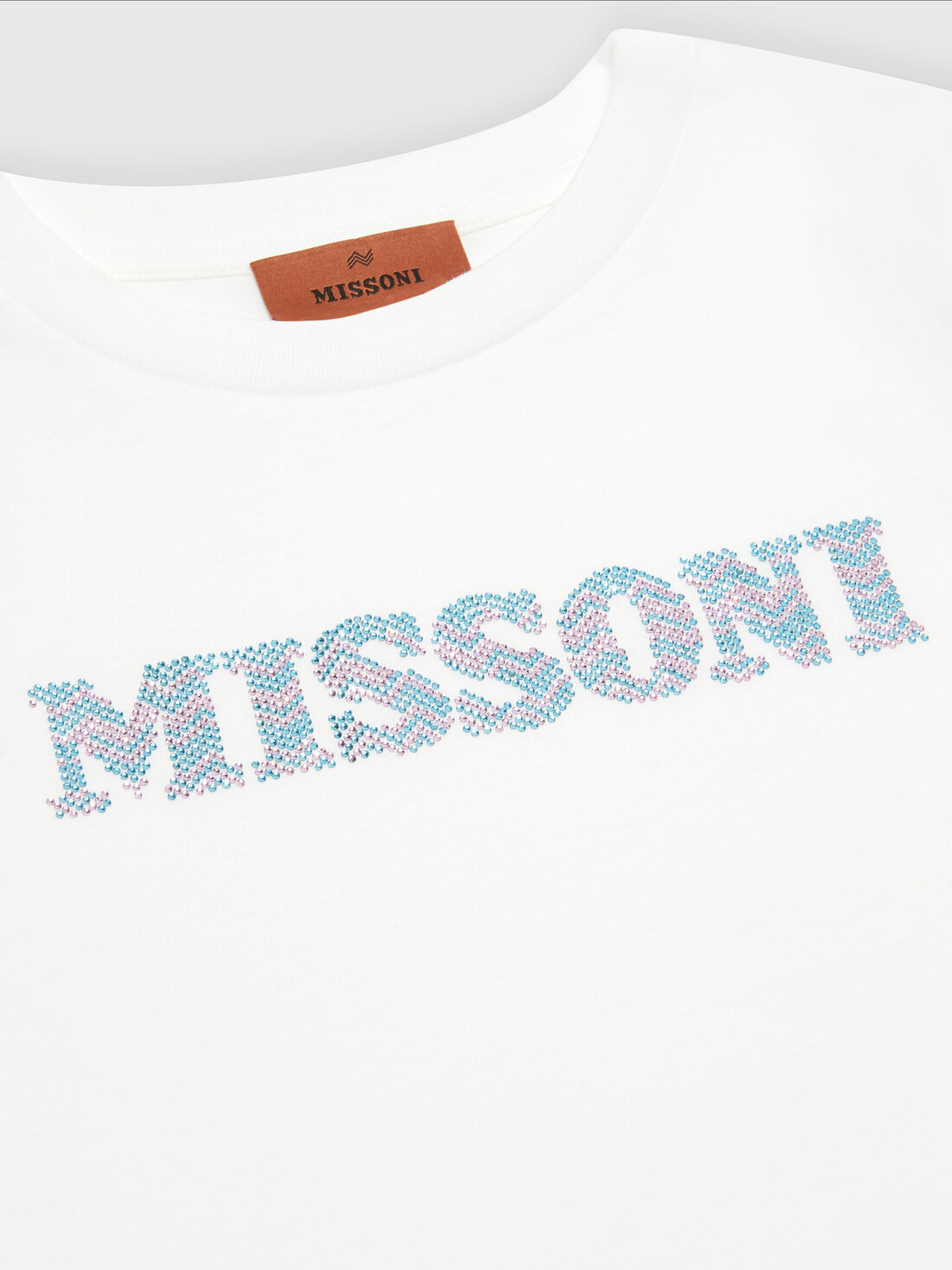 Camiseta en tejido jersey de algodón con logotipo, Beige - KS24SL03BV00FVS019G - 2