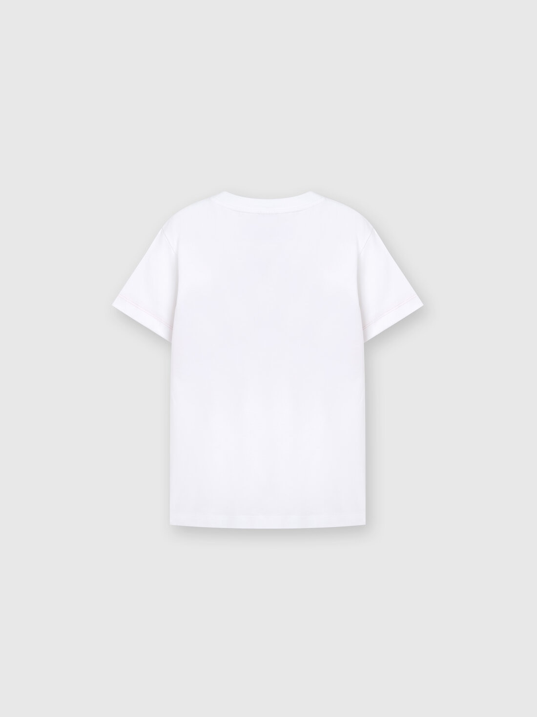 T-shirt en jersey de coton avec imprimé logo à chevrons , Multicolore  - KS24SL04BV00FVS019C - 1