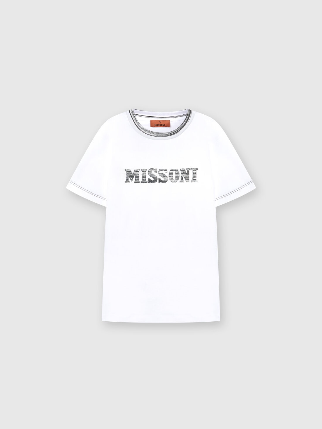 M Missoni T-shirt in jersey di cotone con logo