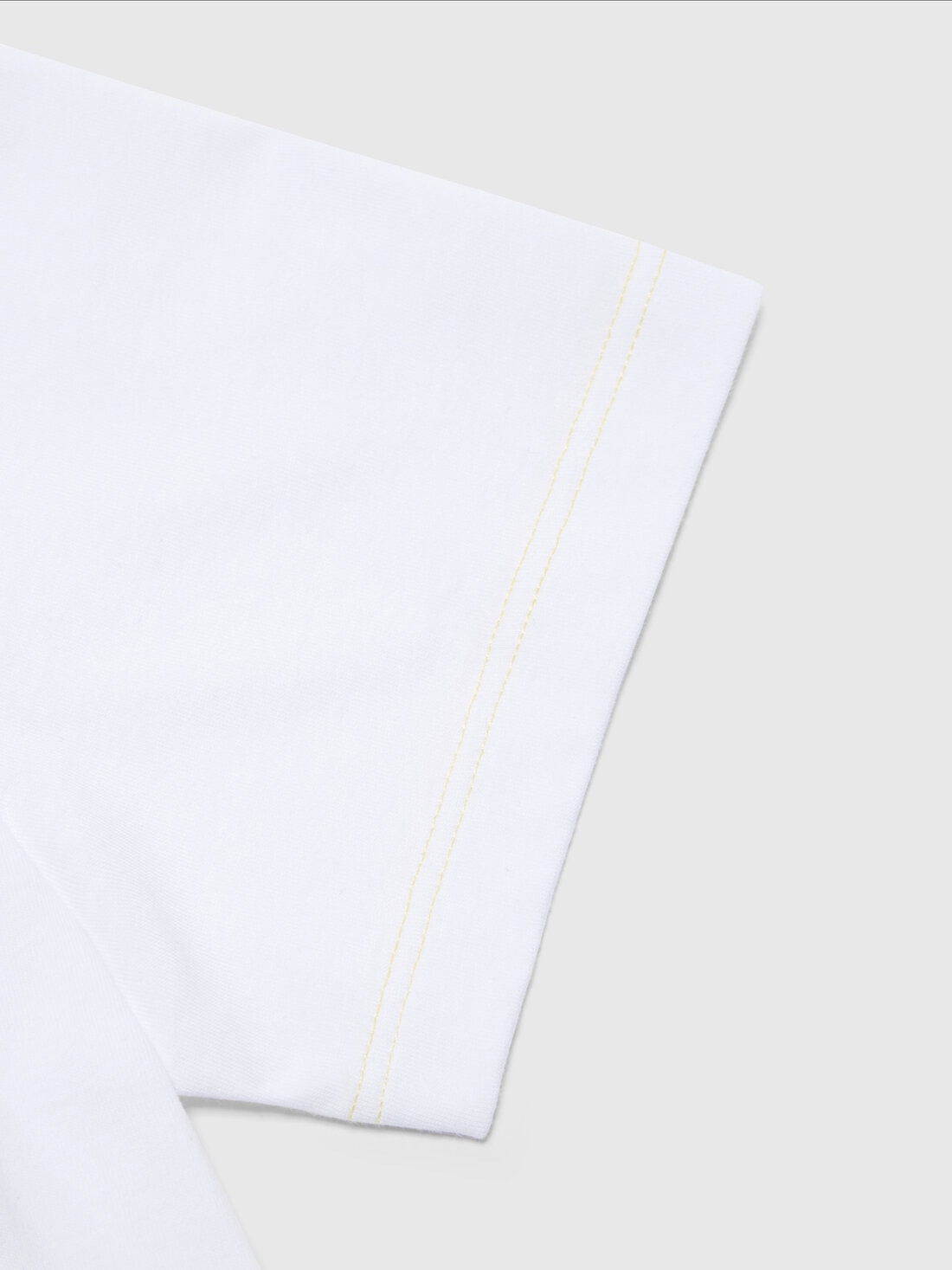 Kurzärmeliges Polohemd aus Baumwolle mit Flammgarneinsätzen, Mehrfarbig  - KS24SL07BV00FWS613D - 3