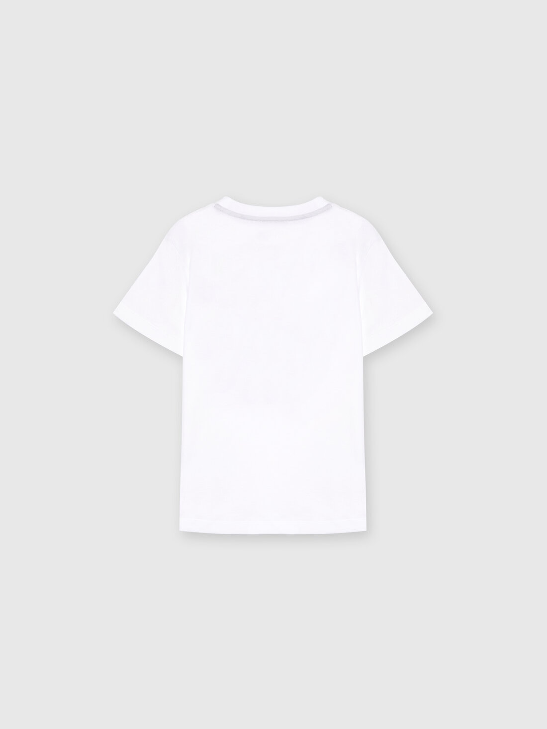 Cotton jersey T-shirt with chevron print and logo, Multicoloured  - 8053147140032 - 1