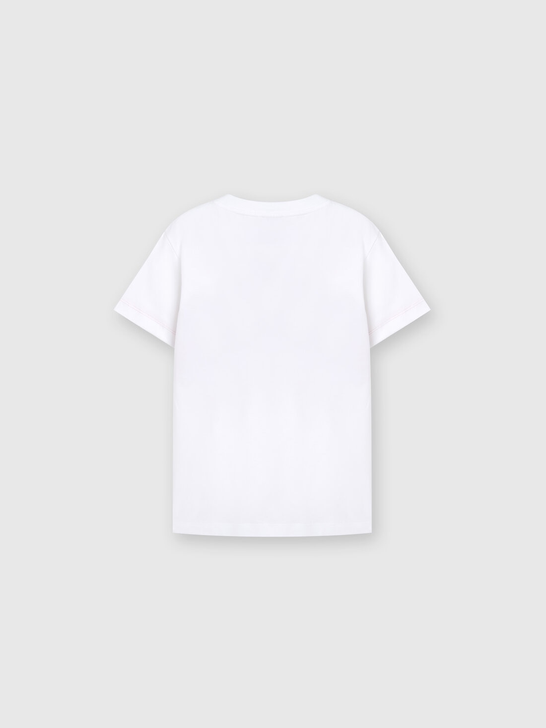 Kurzärmeliges Baumwoll-T-Shirt mit Chevron-Print, Mehrfarbig  - KS24SL09BV00FWS019C - 1