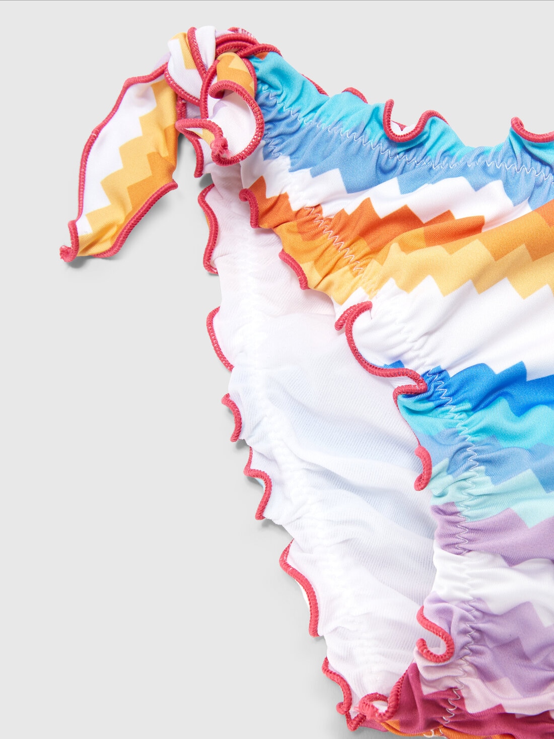 Bikini con motivo en zigzag y logotipo , Multicolor  - KS24SP00BV00FVSM923 - 3