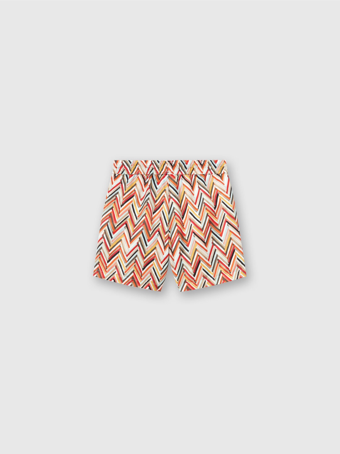 Swimming trunks with zigzag pattern and logo, Multicoloured  - KS24SP04BV00FWS415P - 1