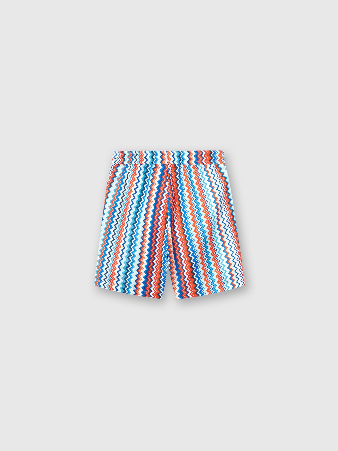 Swimming trunks with zigzag print and logo, Multicoloured  - KS24SP05BV00FWSM927 - 1