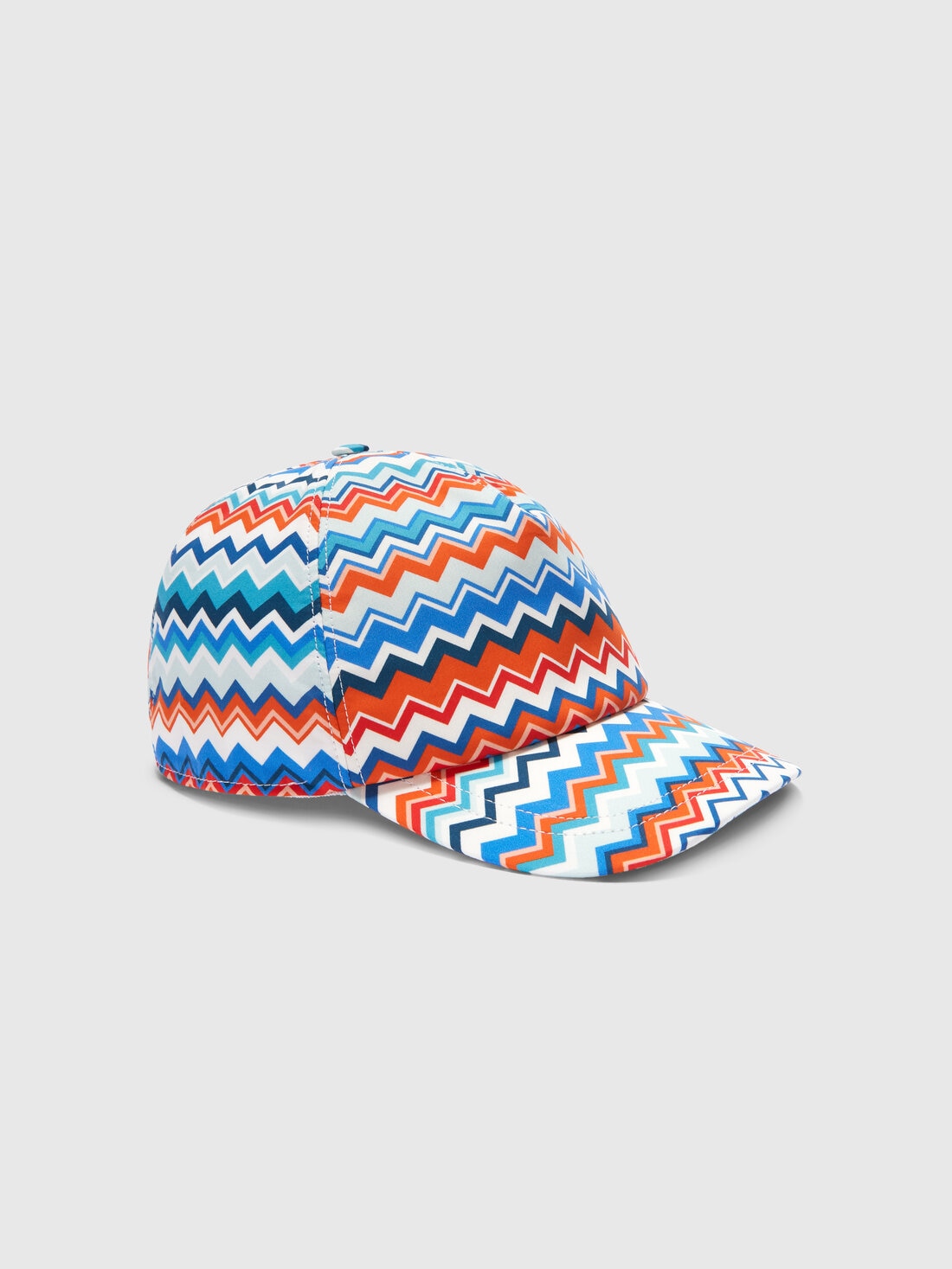Hat with visor in cotton with zigzag pattern, Multicoloured  - 8053147140742 - 0