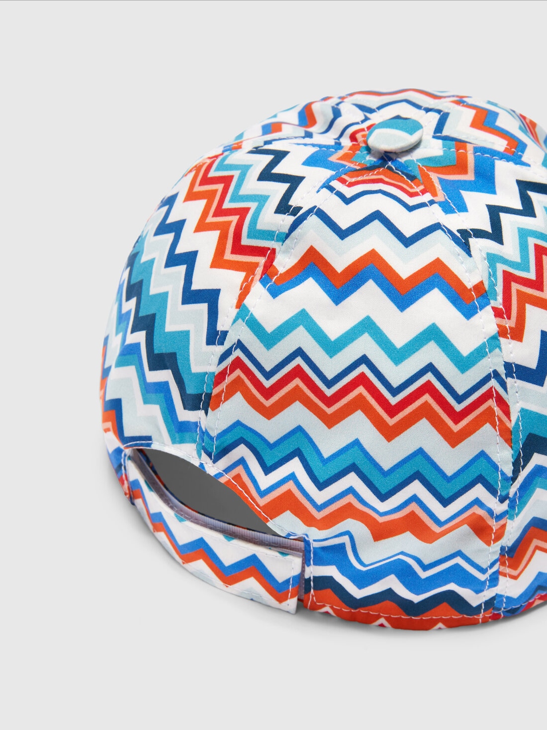 Hat with visor in cotton with zigzag pattern, Multicoloured  - 8053147140742 - 3