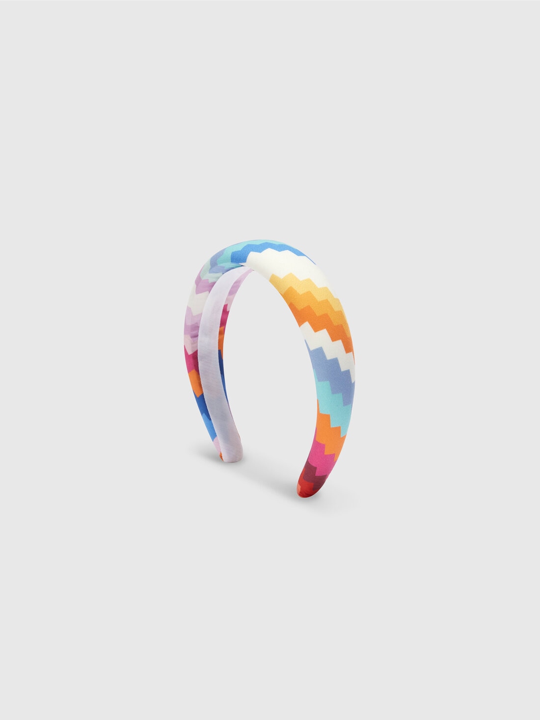 Hair band in zigzag fabric, Multicoloured  - 8053147140766 - 0