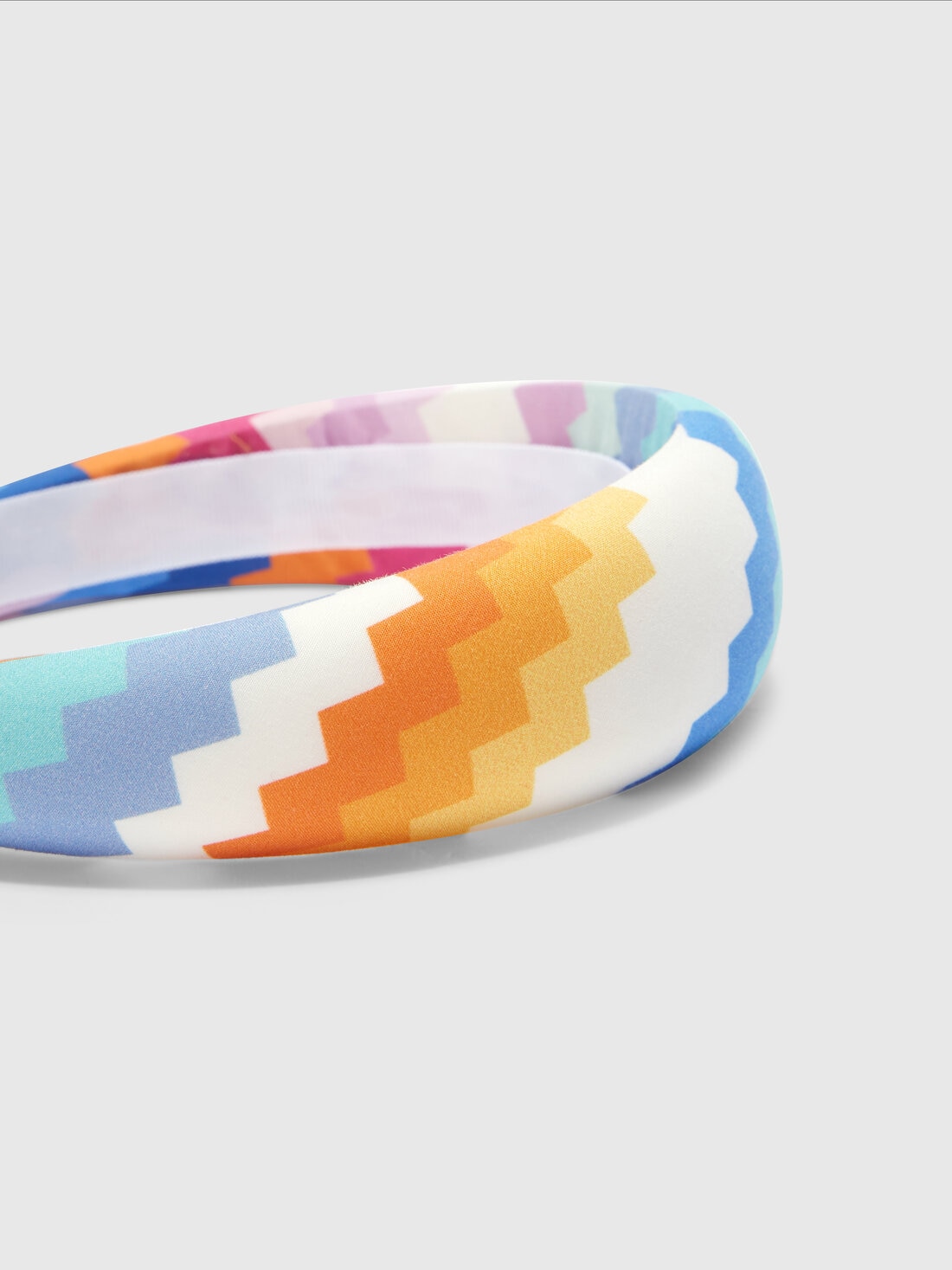 Hair band in zigzag fabric, Multicoloured  - 8053147140766 - 2