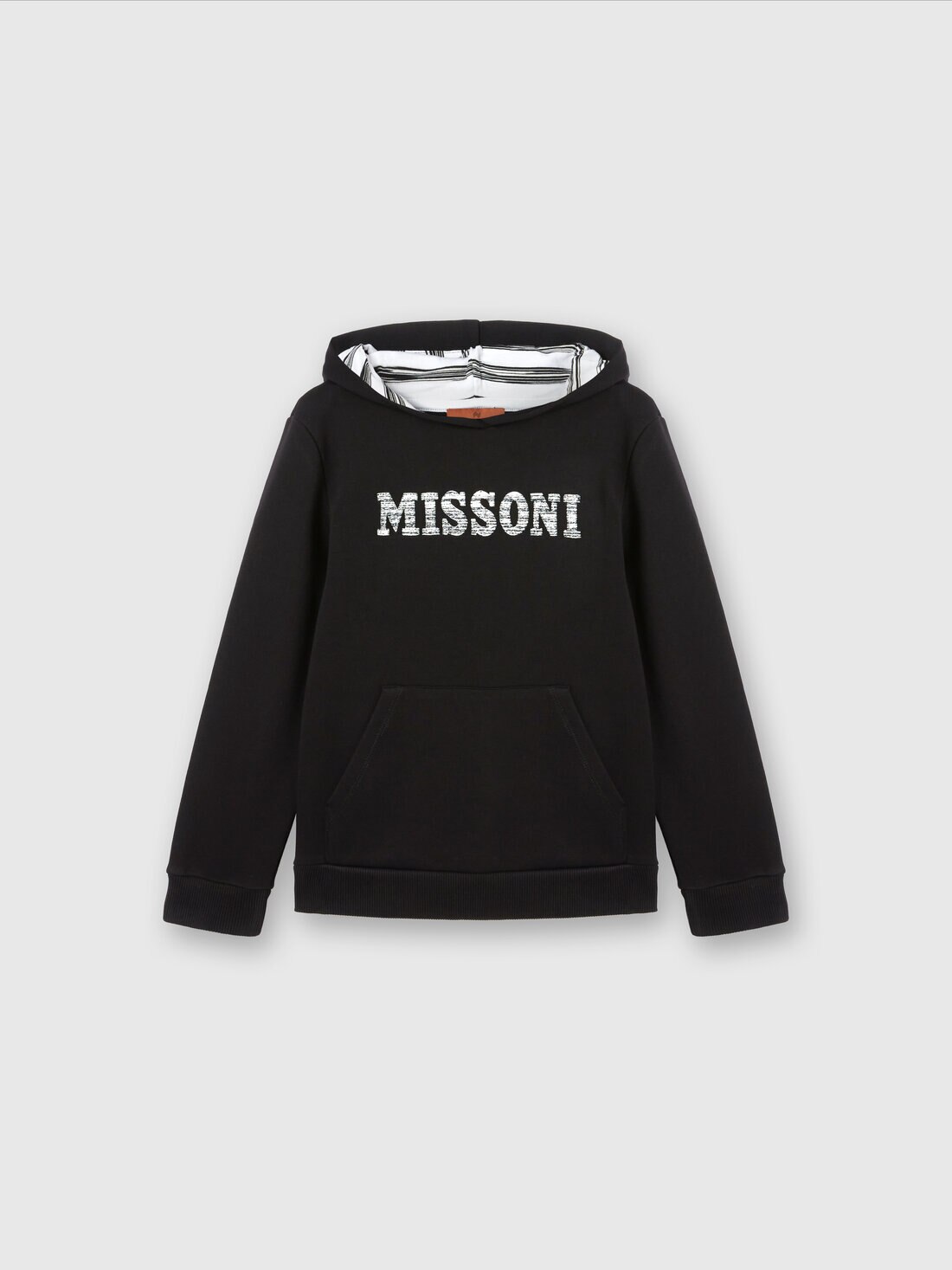 Sweatshirt aus Baumwolle mit Kapuze und Logo-Schriftzug , Weiß & Schwarz - 8053147140919 - 0