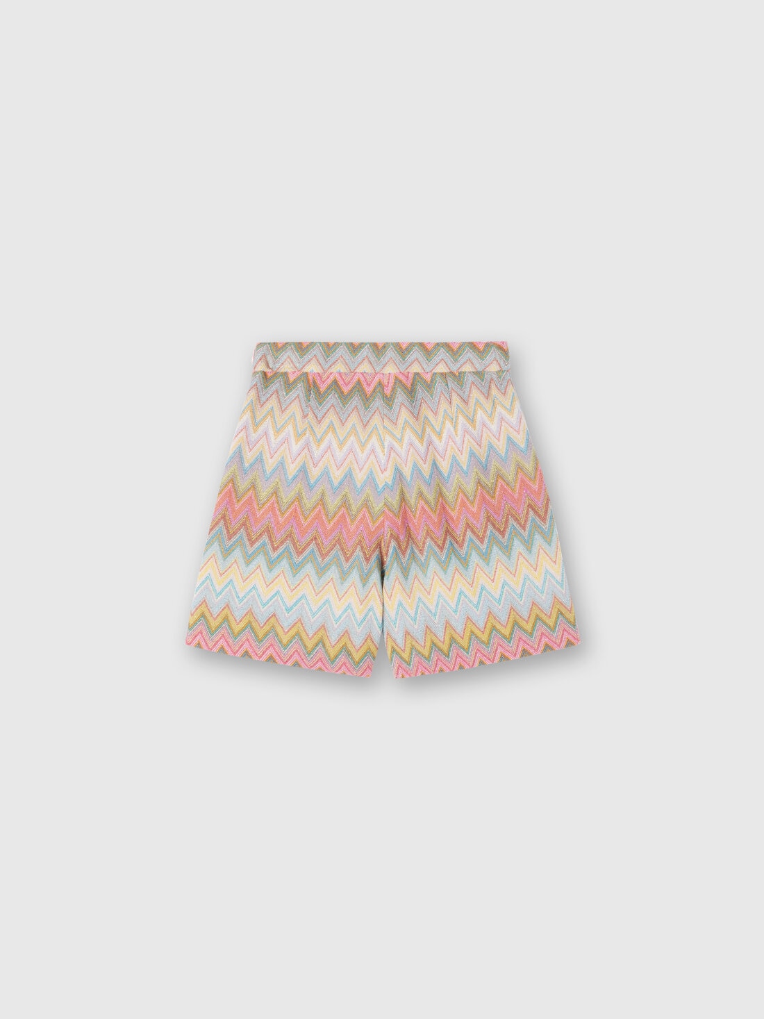 Wrap skirt in zig zag lamé knit, Multicoloured  - KS24WH01BV00GVSM923 - 1