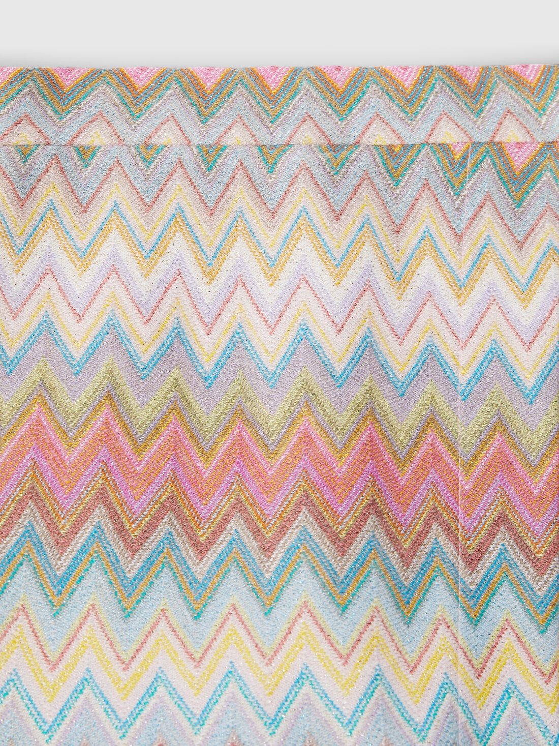 Wrap skirt in zig zag lamé knit, Multicoloured  - KS24WH01BV00GVSM923 - 3