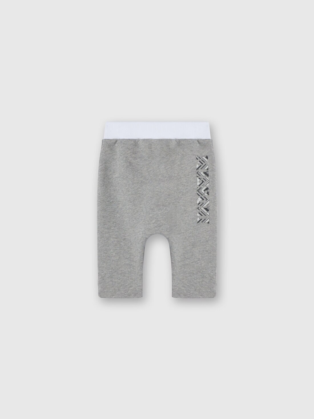 Cotton joggers with embossed logo print, Grey - KS24WI01BV00GWS91O8 - 0
