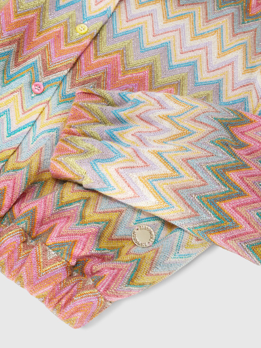 Lamé zig zag knit overshirt, Multicoloured  - KS24WJ00BV00GVSM923 - 3