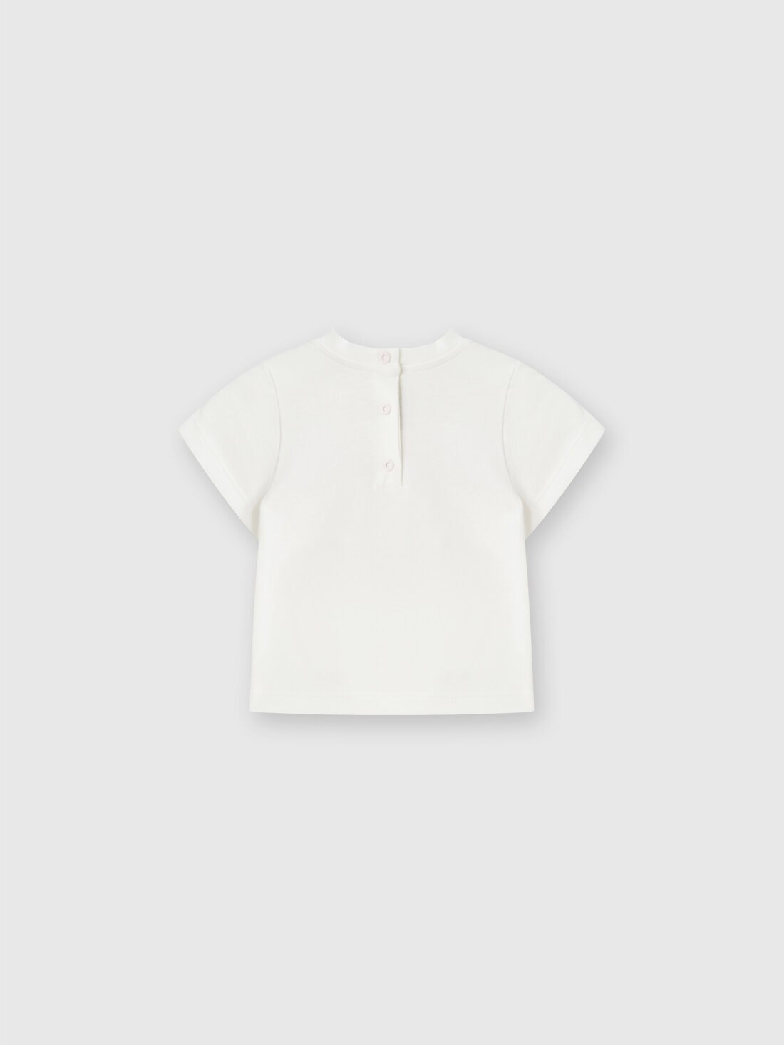 Short-sleeved cotton T-shirt, Beige & Multicoloured  - KS24WL01BV00GVS01H2 - 1