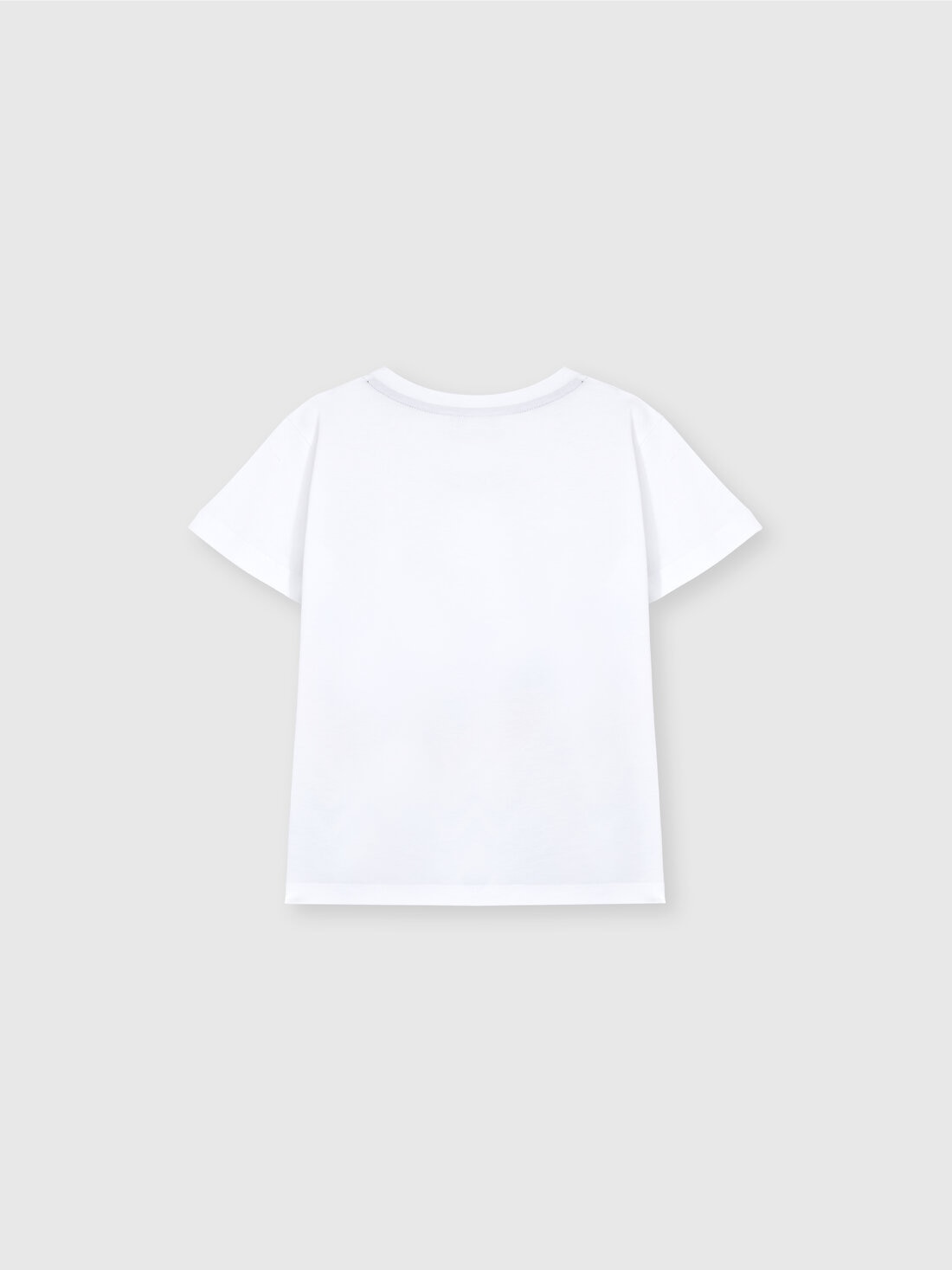 マキシジグザグプリントのクルーネックTシャツ, ホワイト  - KS25SL00BV00HNS019E - 1