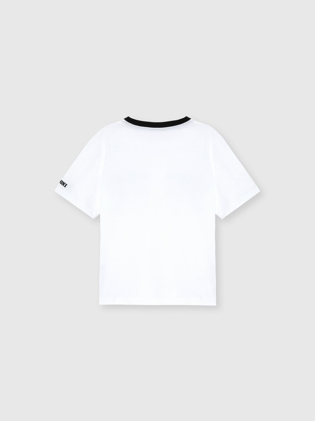 Crew-neck T-shirt with zigzag print on pocket, White  - KS25SL01BV00HNSM92N - 1