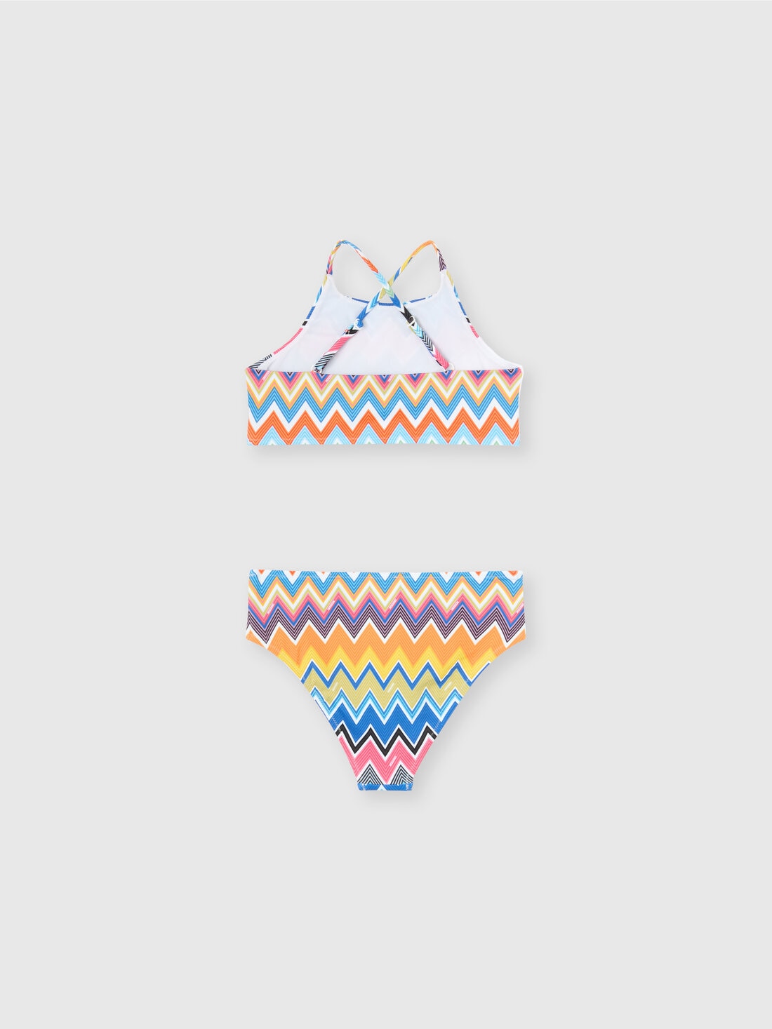 Bikini mit Zickzack-Print-Top, Mehrfarbig  - KS25SP01BV00HMSM9RW - 1