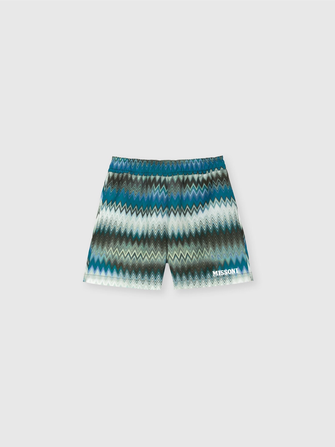 Costume stampa zig zag con logo ricamato, Multicolore  - KS25SP05BV00HNS615B - 0