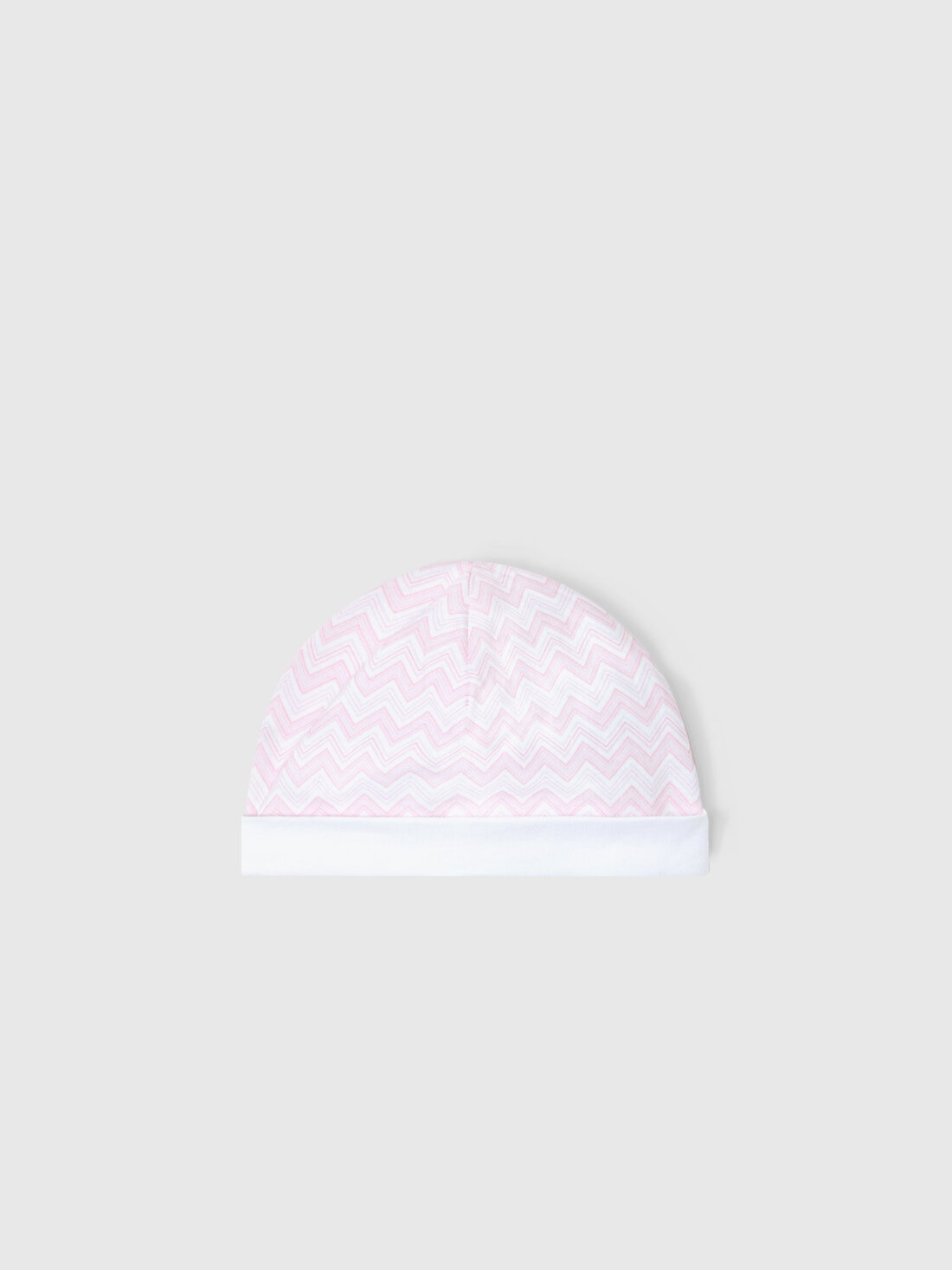 Conjunto de pelele y gorrito para recién nacido en 100 % algodón con estampado en zigzag, Blanco &  Rosa - KS25SU01BV00HMS019I - 4