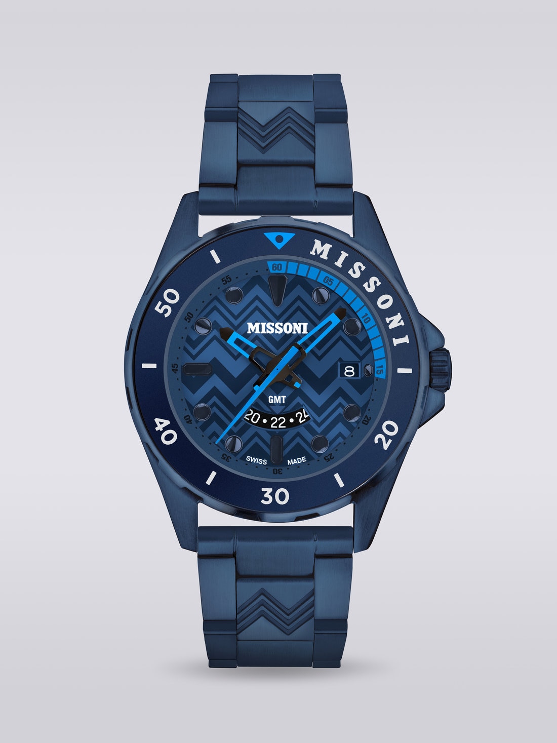 Reloj Missoni Gmt 43mm , Azul Oscuro - 8051575781834 - 0