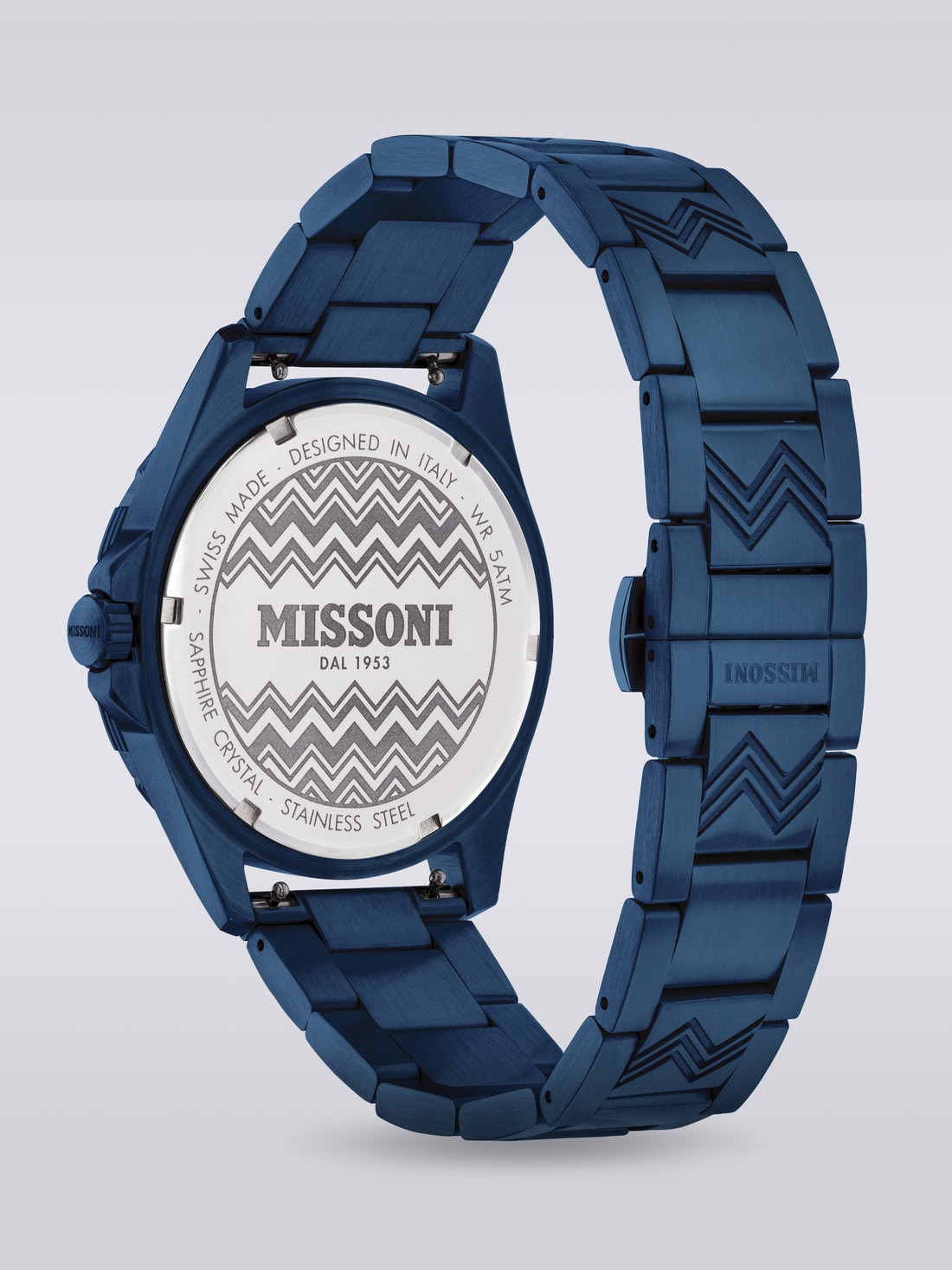 Missoni Gmt 43mm  watch , Blue - 8051575781834 - 2