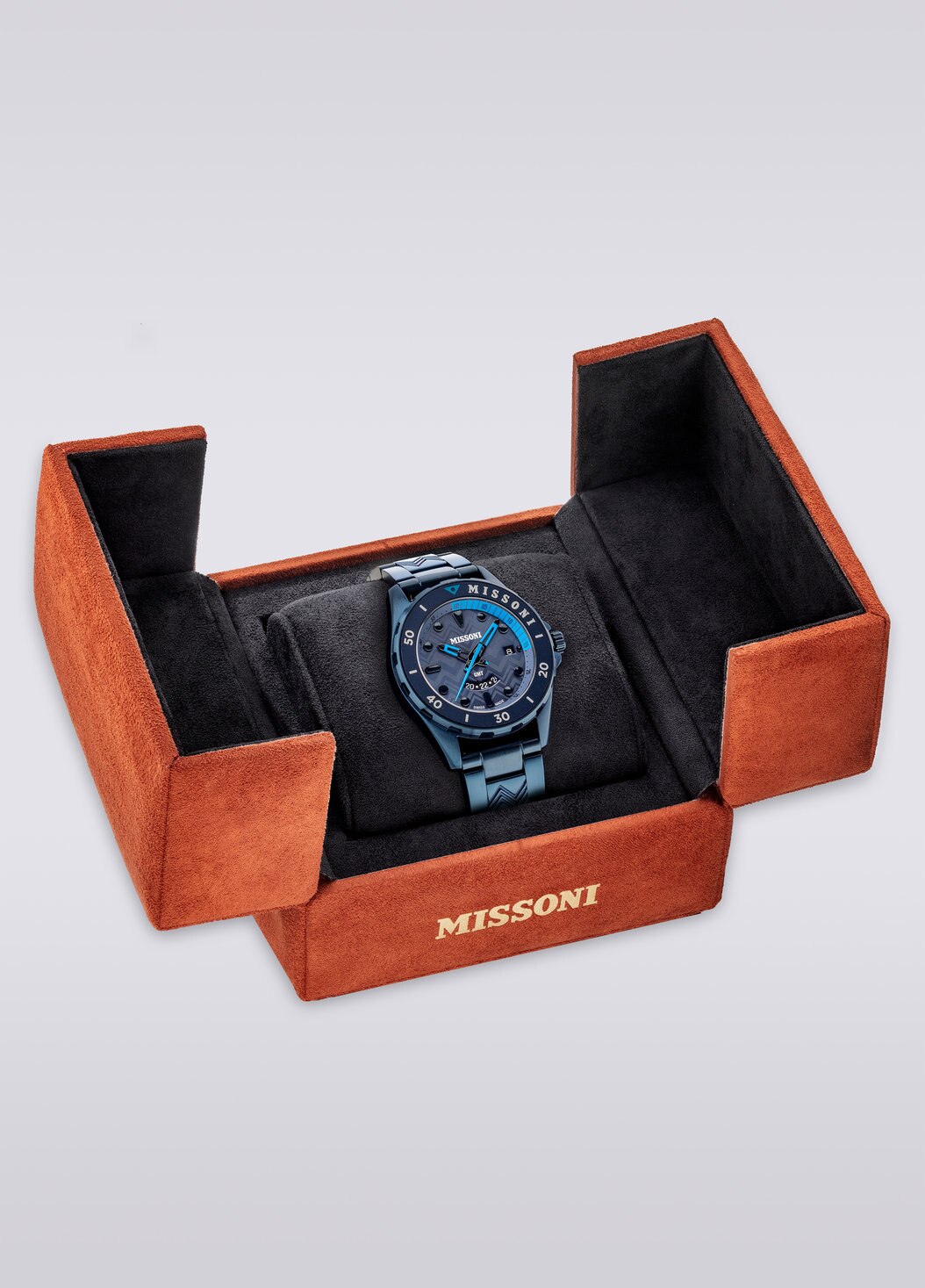 Missoni Gmt 43mm  watch, Blue - 8051575781834 - 4