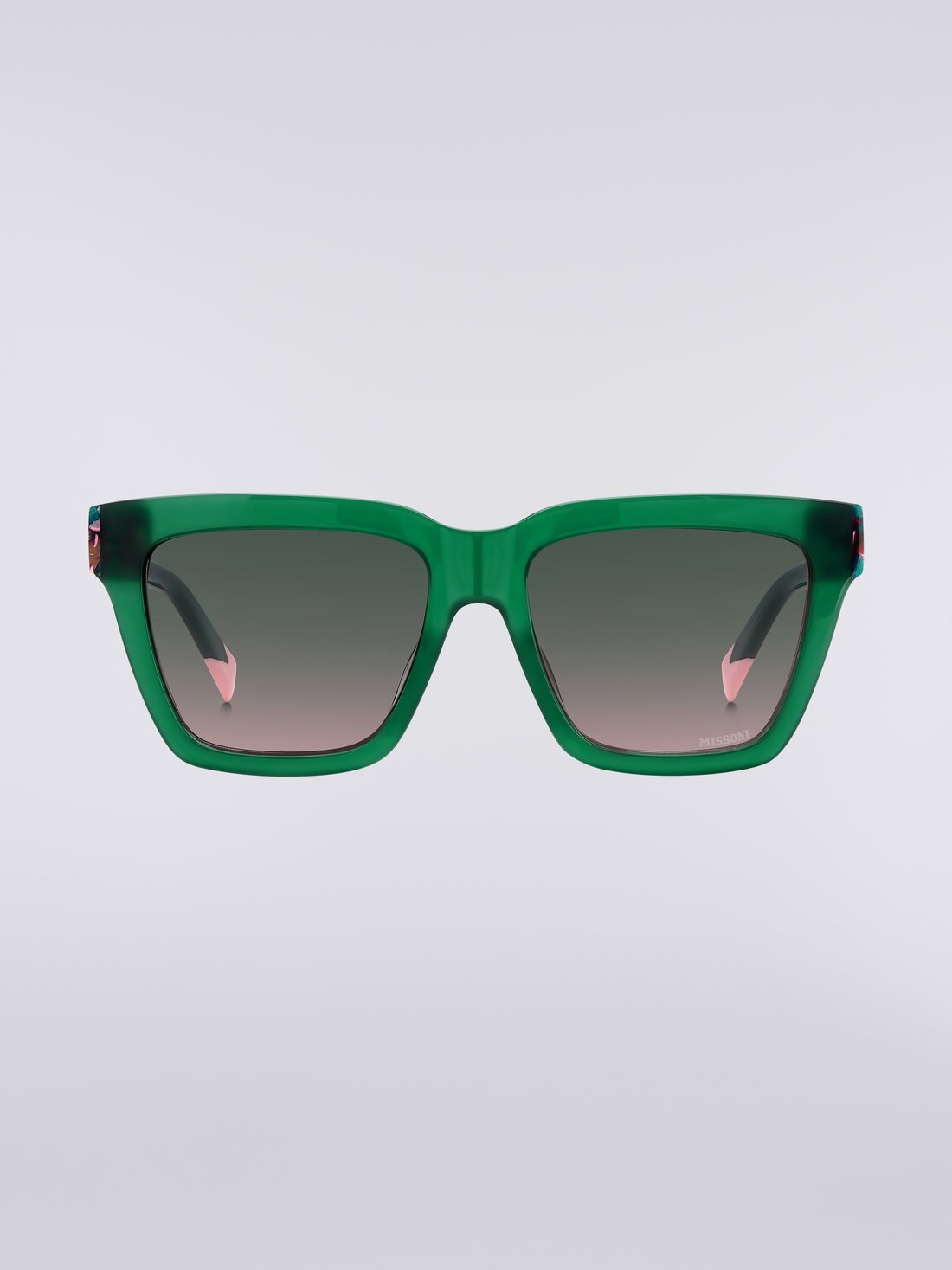 Lunettes de soleil Missoni Seasonal en acétate, Vert & Rose - 8051575840203 - 0