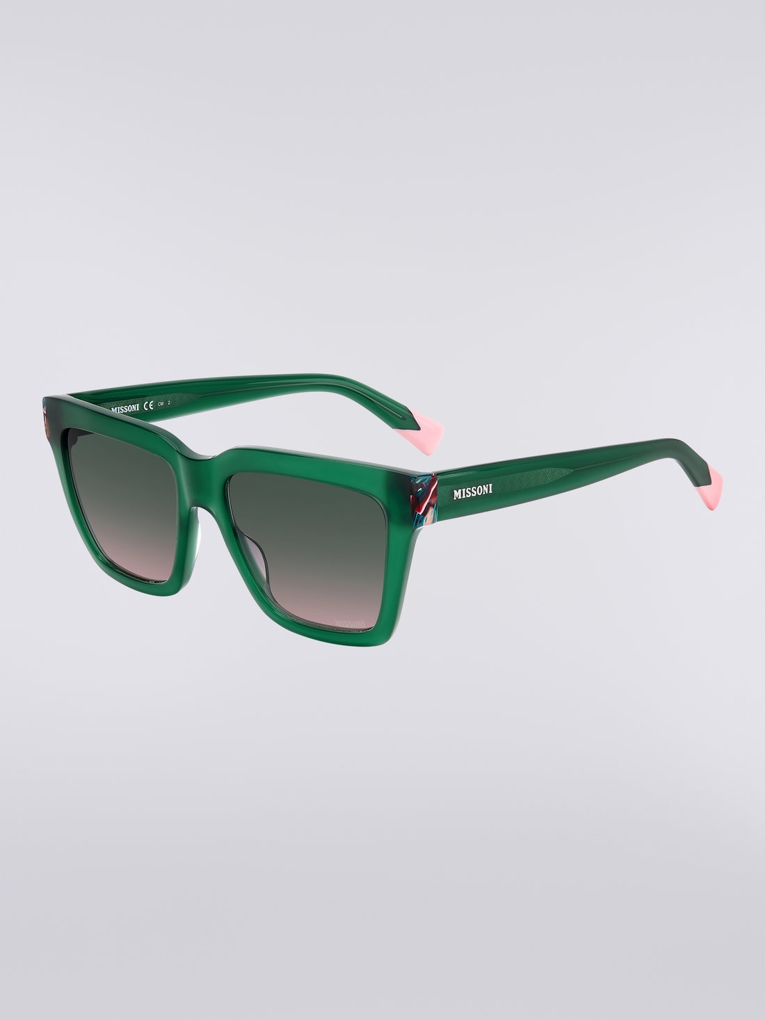 Gafas de sol Missoni Seasonal de acetato, Verde & Rosa - 8051575840203 - 1