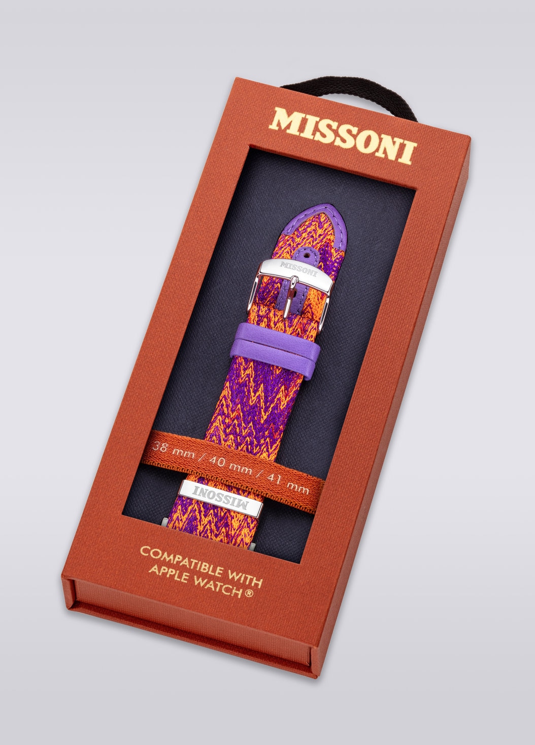 Missoni Fabric 22 mm Apple watch compatible strap, Multicoloured  - 8053147046235 - 4