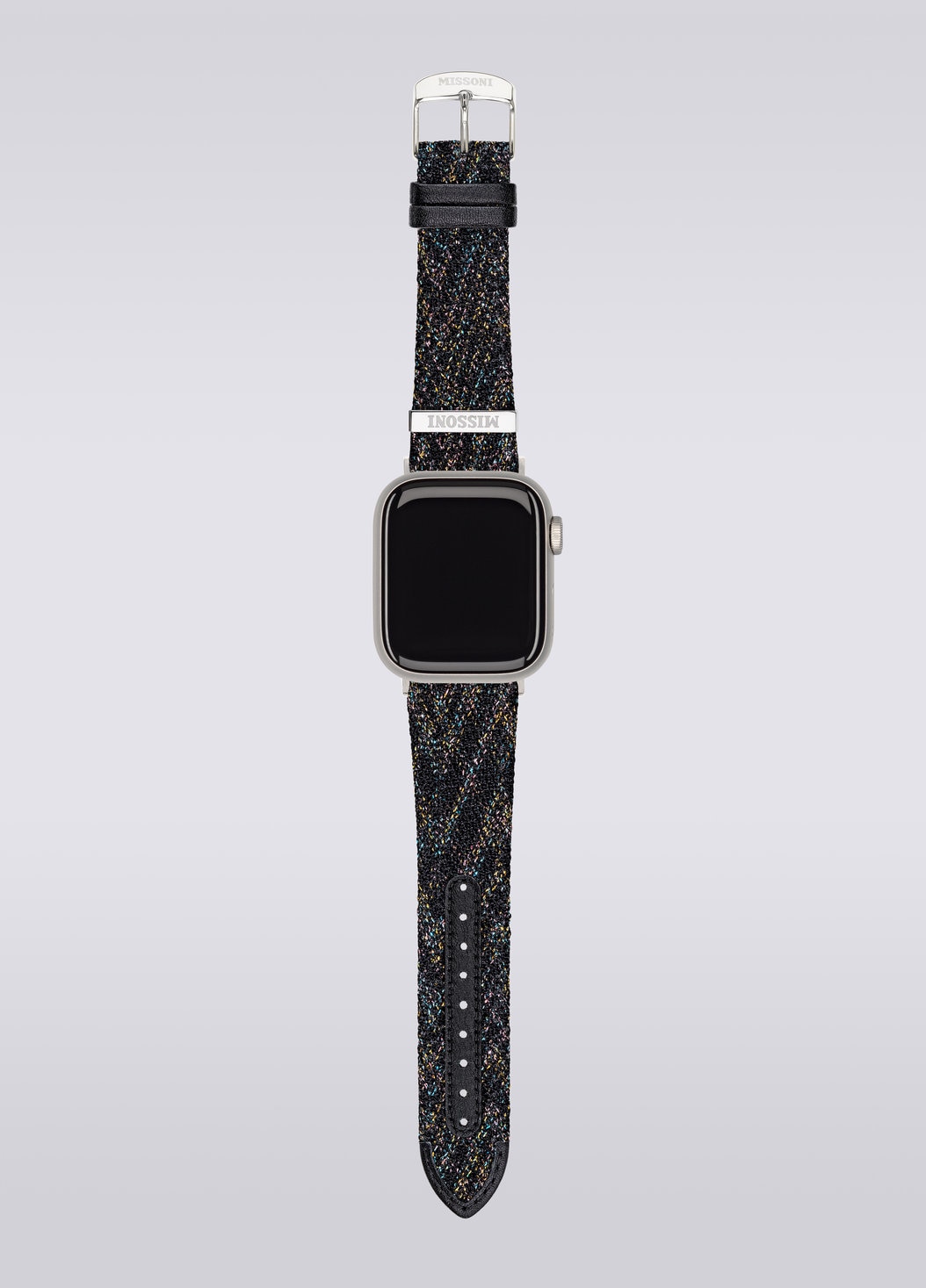 Correa de tejido Missoni compatible con Apple Watch de 22 mm, Negro    - 8053147046242 - 3