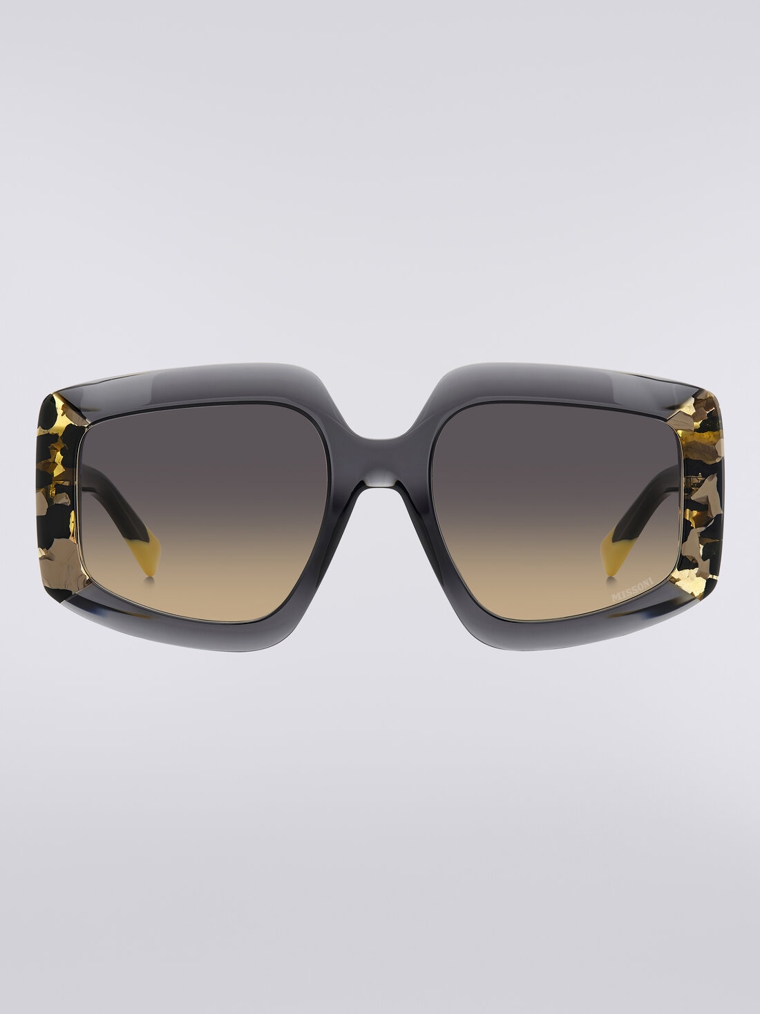 Squared sunglasses with triangle shaped metal trim , Multicoloured  - 8053147115436 - 0