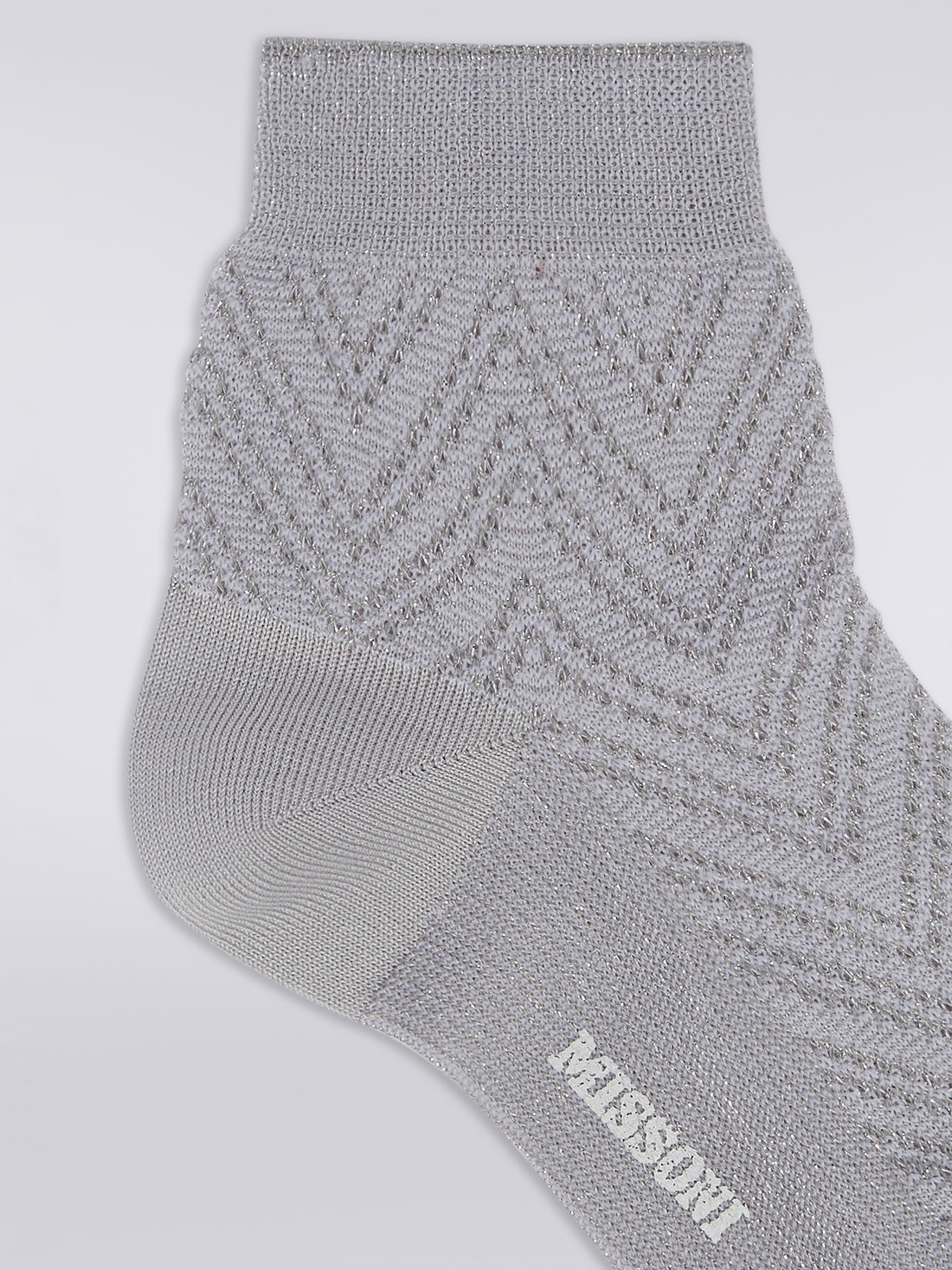 Chaussures courtes en modal à zigzag avec lurex, Multicolore  - LS23WS0UBV00DCSM67R - 2