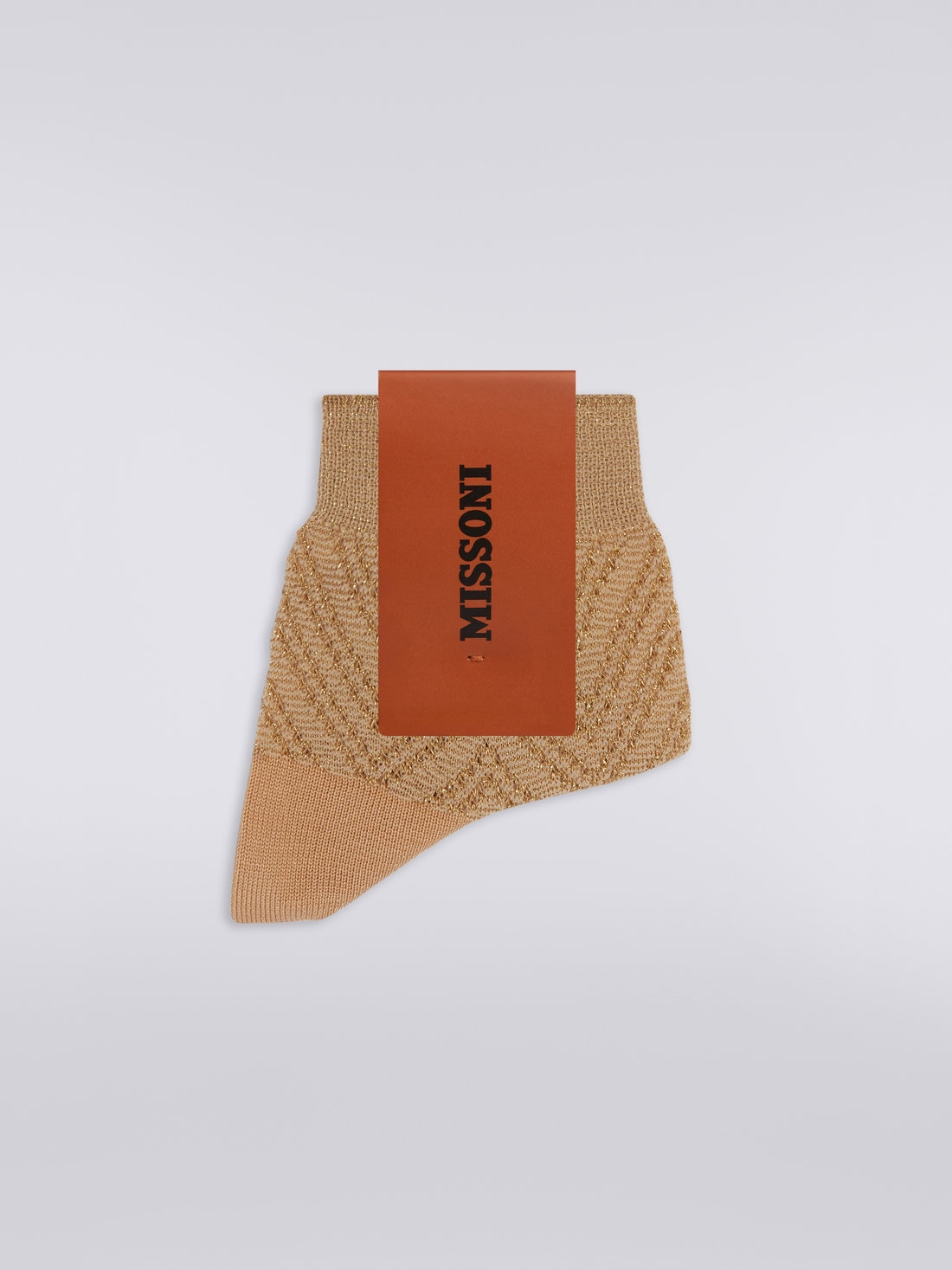Zigzag modal short socks with lurex, Multicoloured  - LS23WS0UBV00DCSM67U - 1